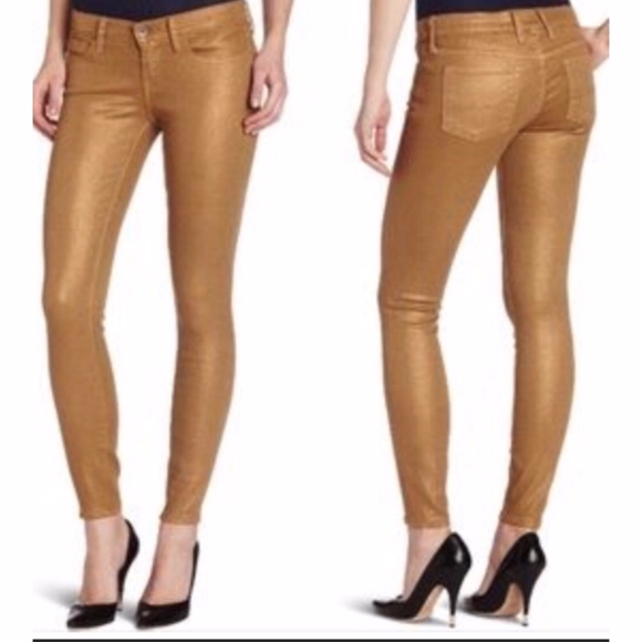 Lucky Brand Denim - Lucky Brand Charlie Skinny Ankle Metallic Jeans 10